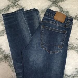 Men's Dark Blue Straight Jeans